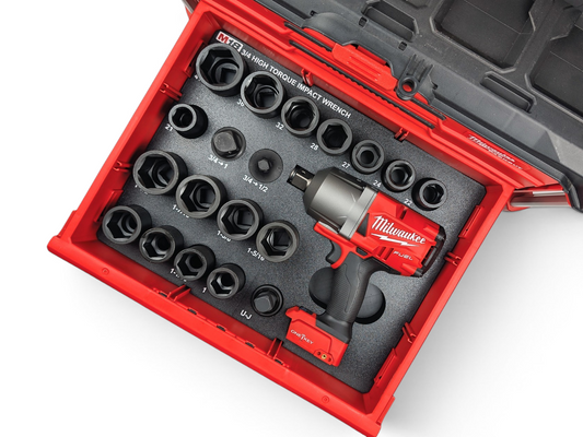 Milwaukee Packout M18 3/4 High Torque Impact Wrench + Socket Set Insert
