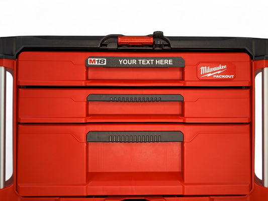 Milwaukee Packout Slim Drawer Labels Personalised