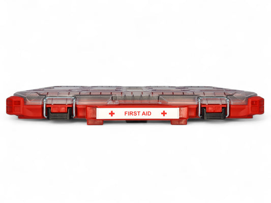 Milwaukee Packout MEDIUM First Aid Low Profile Handle Label Red & White
