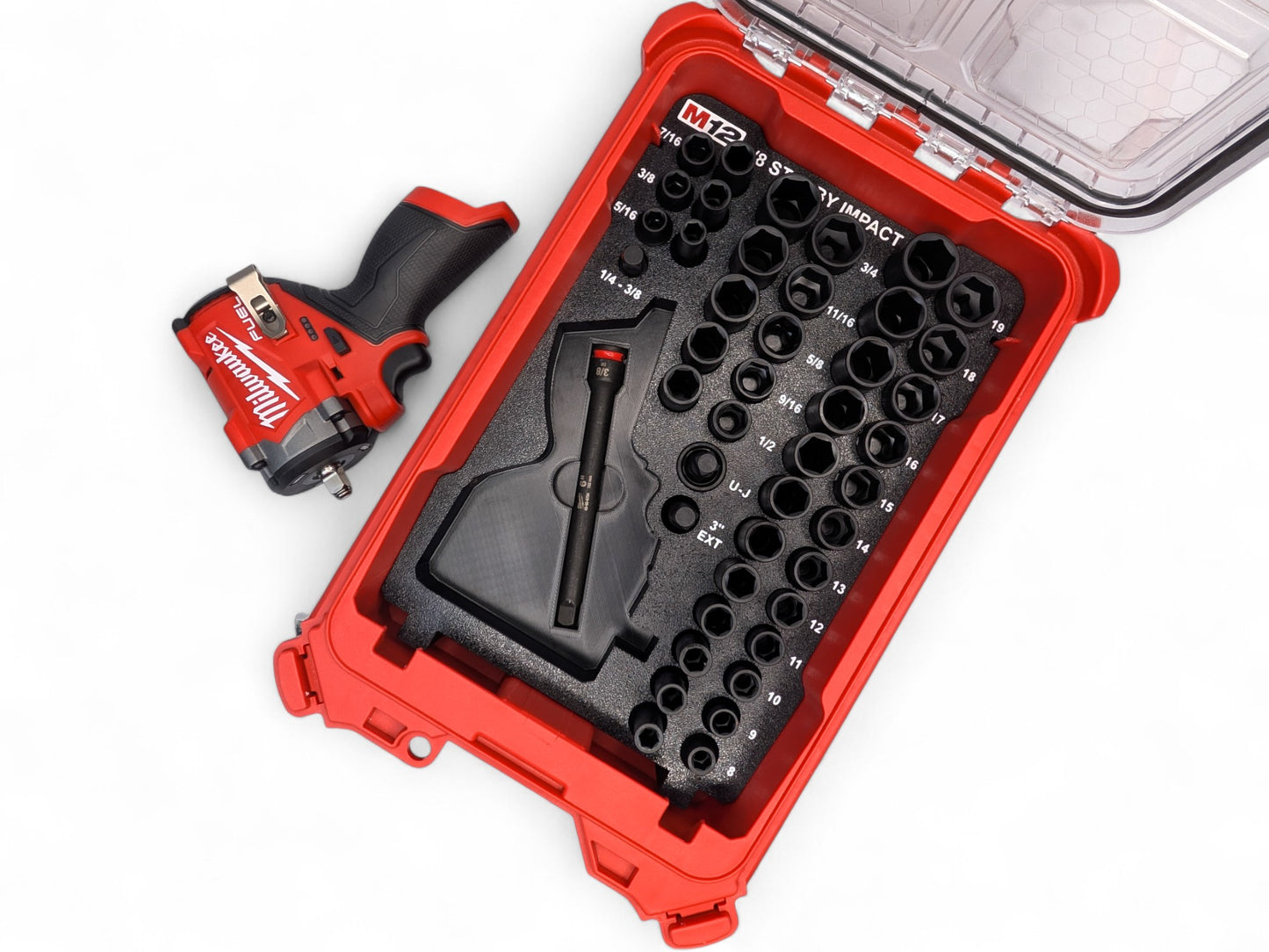 Milwaukee Packout M12 3/8 Stubby Impact Wrench