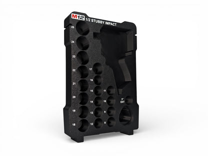 Milwaukee Packout M12 1/2 Stubby Impact Wrench (Gen 2)/ 1/2 Metric Deep Sockets Insert