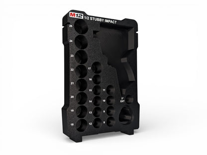 Milwaukee Packout M12 1/2 Stubby Impact Wrench (Gen 3)/ 1/2 Metric Deep Sockets Insert