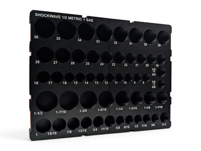 Milwaukee Packout Shockwave 1/2 Metric + SAE Deep Socket Set Insert
